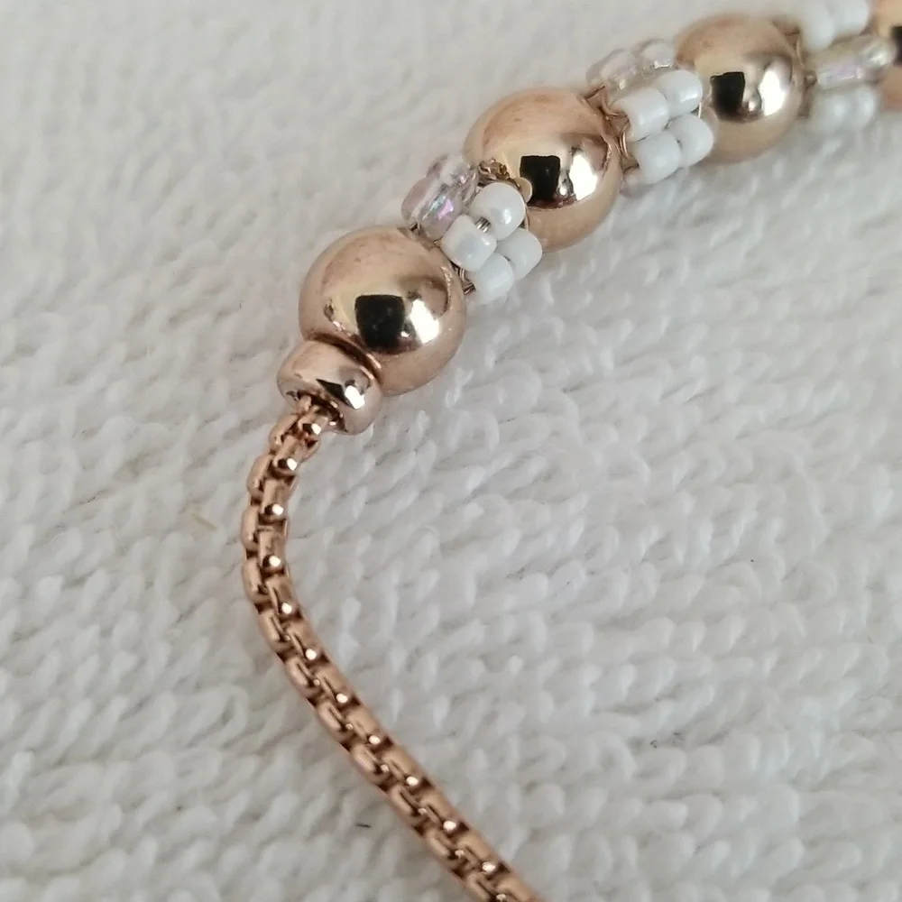 New Kenneth Cole Woven Bead Slider Bracelet